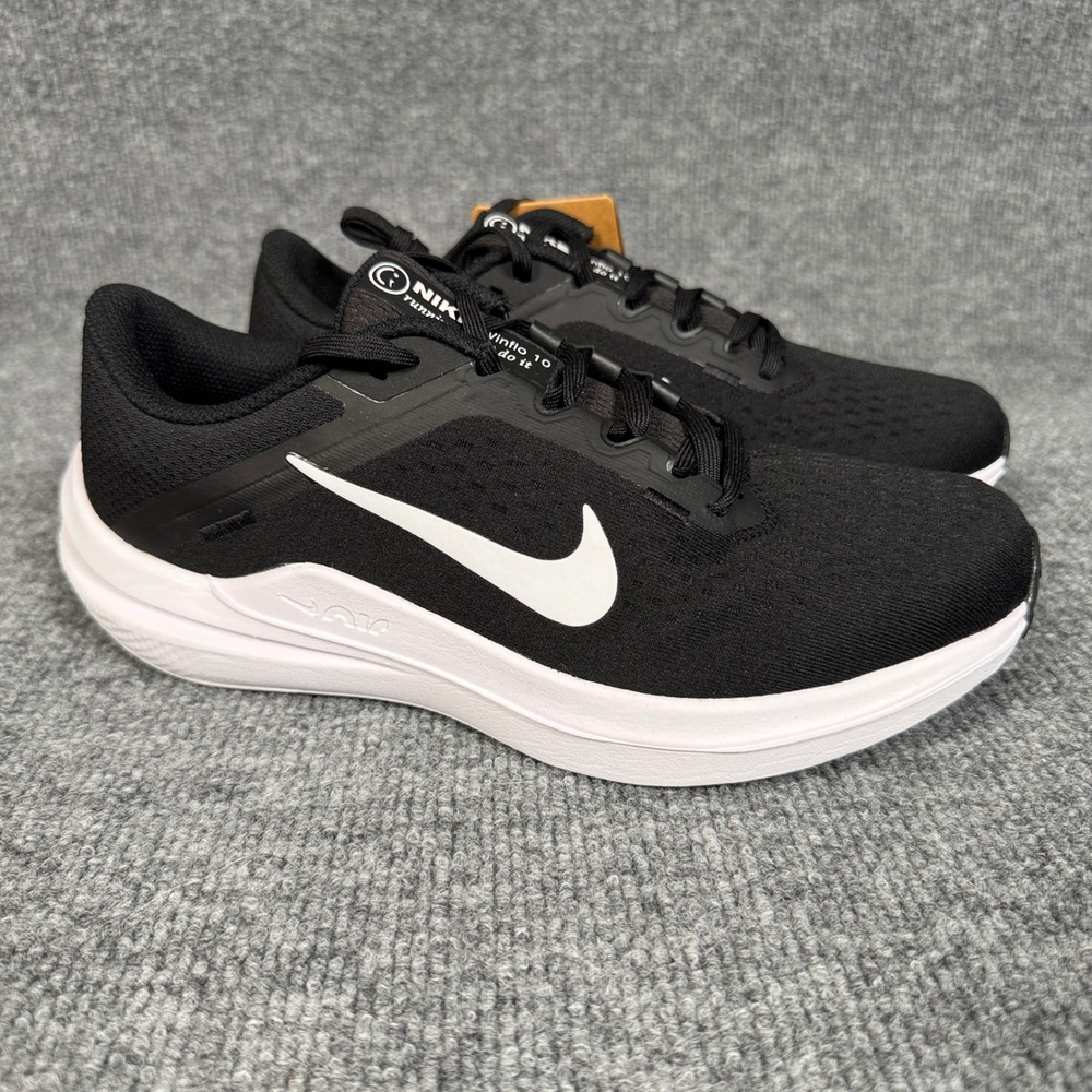 New Nike Mens Size 7 Air Winflo 10 Shoes Sneakers Black White Running DV4022-003